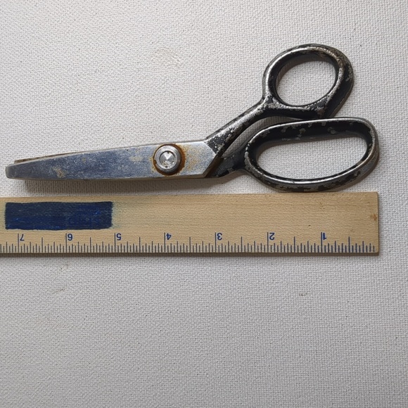 Antique Pinking Shears 7" alloy with Black Handles D-1 - Picture 7 of 8